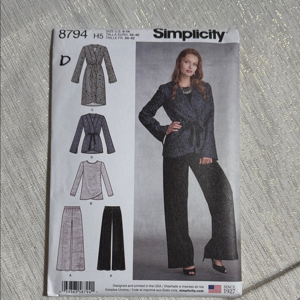 Simplicity Black Wide Leg Pantsuit